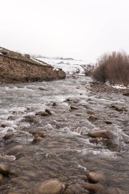 Kazakistan'ın dağ nehir doğada