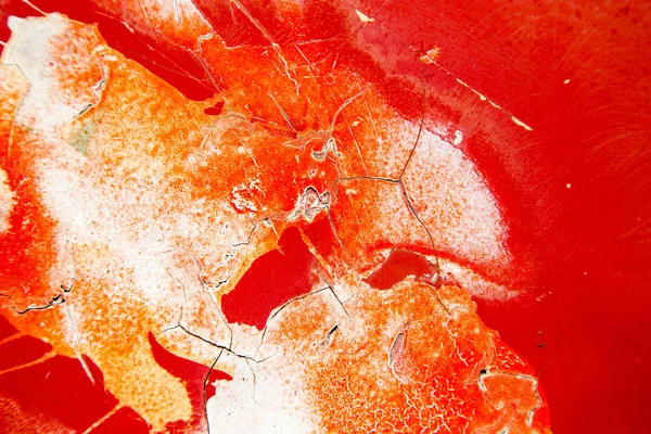 Fondo abstracto de pintura roja vieja sobre metal — Foto de Stock