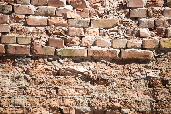 Fundo de uma parede de tijolo velho — Fotografia de Stock