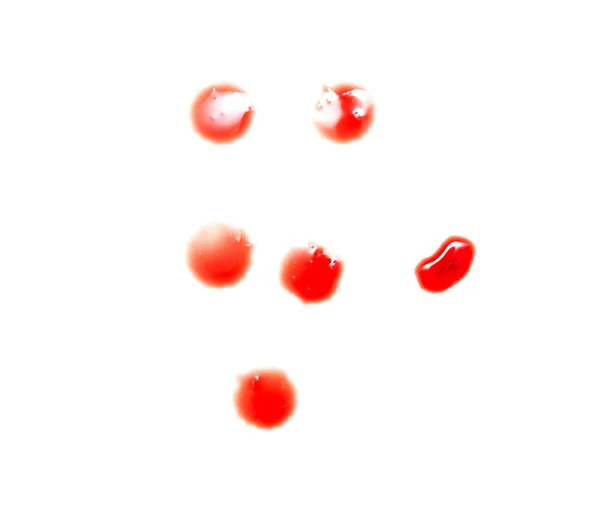 Red blood on white background — Stock Photo, Image