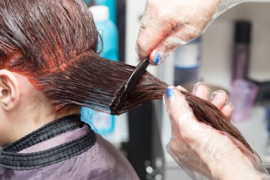 saç boyama bir Güzellik Salonu