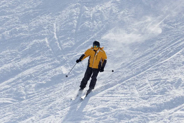 Les skieurs en hiver — Photo