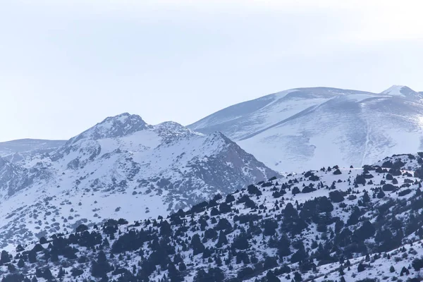 Besneeuwde bergen van de Tian Shan in de winter — Stockfoto