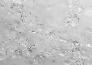 Arka planda kar var. makro