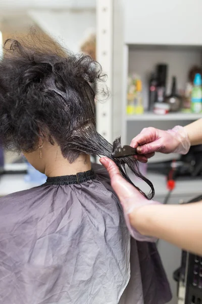 Colorarea părului în salonul de înfrumusețare — Fotografie, imagine de stoc