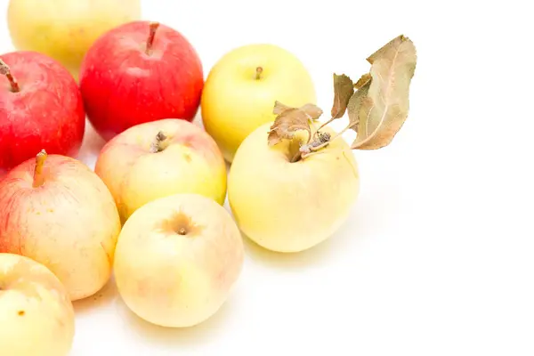 Manzanas sobre fondo blanco — Foto de Stock