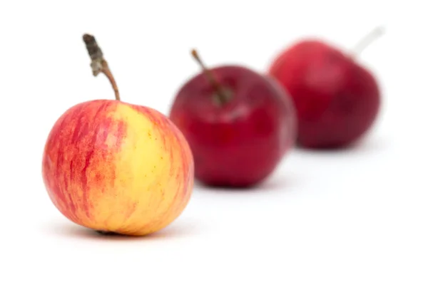 Manzana roja sobre un fondo blanco —  Fotos de Stock