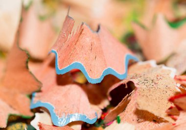 kalem ucu üzerinden talaşı. Makro
