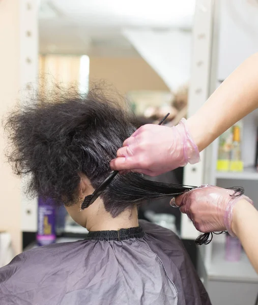 Coloración del cabello en el salón de belleza — Foto de Stock