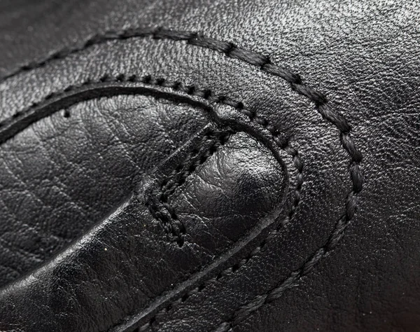 Abstract background of black leather. texture — Stock Photo, Image