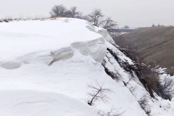 Ghiacciaio in natura in inverno — Foto Stock