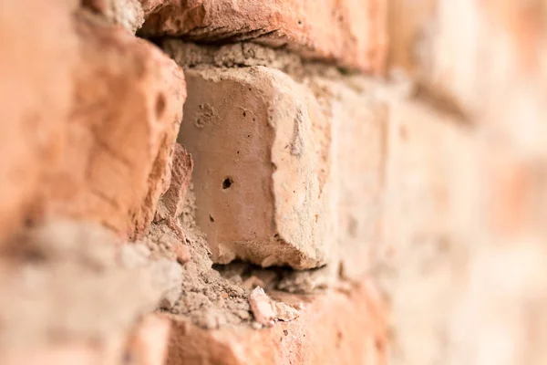 배경으로 된 오래 된 벽돌 벽 — 스톡 사진