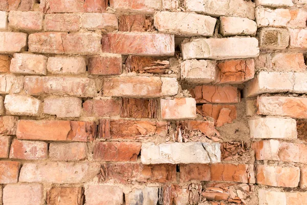 Alte Ziegelmauer als Hintergrund — Stockfoto