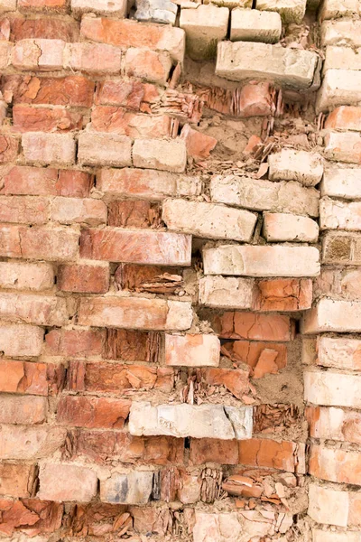 Oude bakstenen muur als achtergrond — Stockfoto