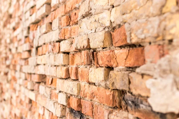 Vecchio muro di mattoni come sfondo — Foto Stock