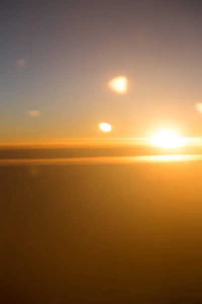 Coucher de soleil depuis l'avion — Photo