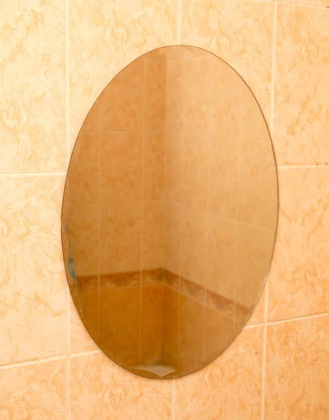 Mirror on the tiled wall — Stock Photo, Image