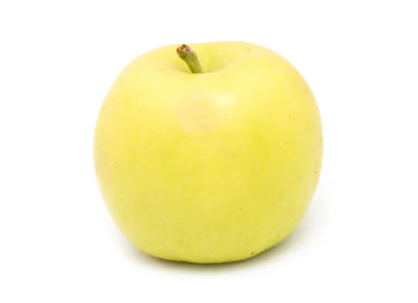하얀 배경에 있는 노란 사과 — 스톡 사진