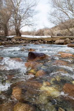 Kazakistan'ın dağ nehir doğada