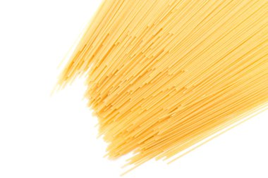 Beyaz arka planda erişte. Fotoğraflar stüdyoda.