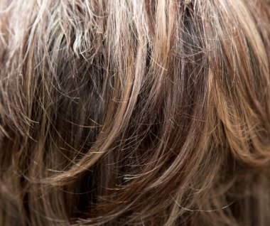 Arka plan olarak dalgalı saçlar. Doku. Soyut bir dokunun fotoğrafı