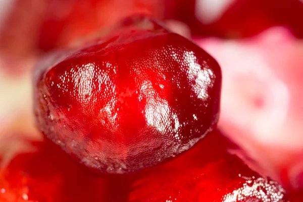 Pomegranate Background Super Macro Photo Abstract Texture — Stock Photo, Image