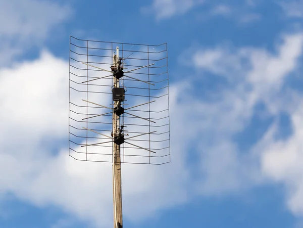 Antenne Een Achtergrond Van Blauwe Lucht — Stockfoto