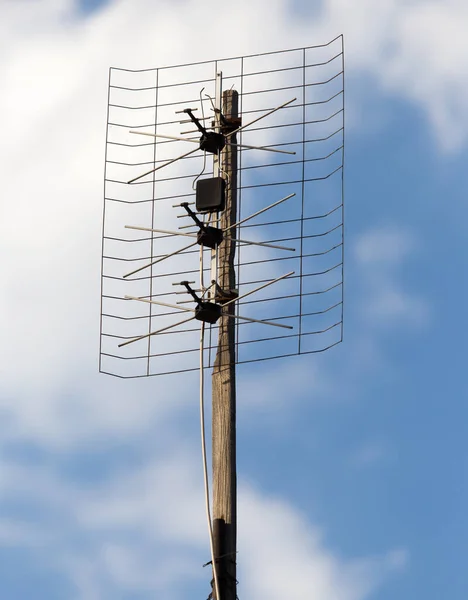 Antenne Een Achtergrond Van Blauwe Lucht — Stockfoto