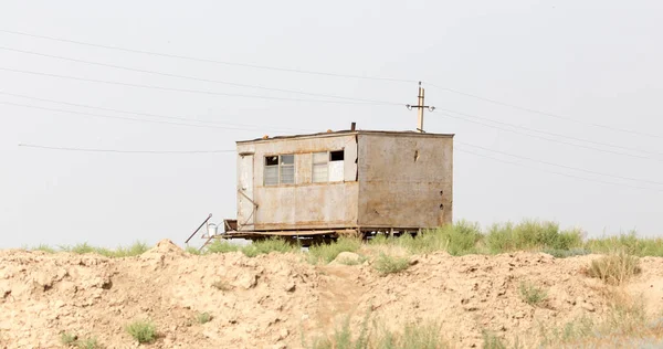 Maison Dans Les Steppes Kazakhstan Dans Parc Dans Nature — Photo