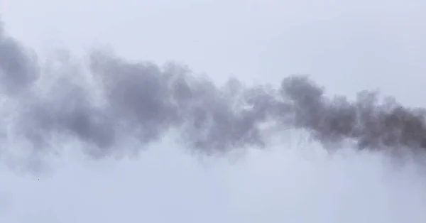 Smoke Pipe Cloudy Sky — Stock Photo, Image