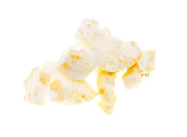 Popcorn Bílém Pozadí Fotky Studiu — Stock fotografie