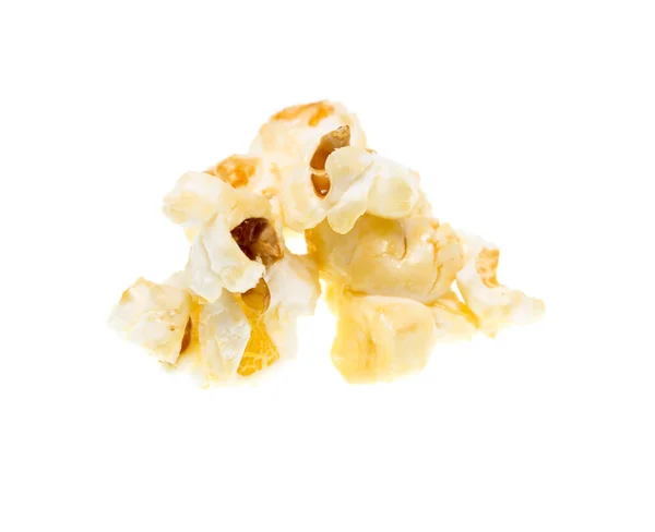 Popcorn Bílém Pozadí Fotky Studiu — Stock fotografie