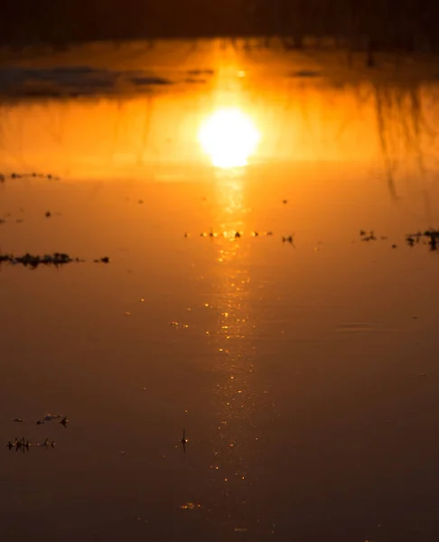Beau Lever Soleil Sur Lac — Photo