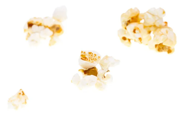 Popcorn Een Witte Achtergrond Foto Studio — Stockfoto