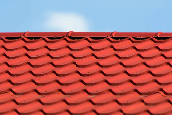 Arka Plan Olarak Çatıdaki Kırmızı Kiremitler — Stok fotoğraf