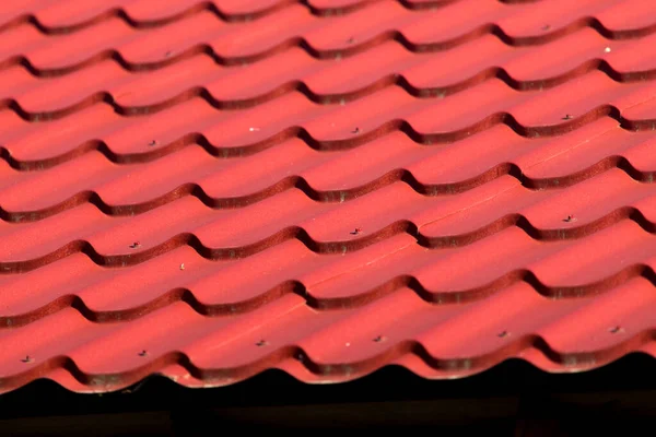 Piros Tető Csempe Tetőn Mint Egy Háttér — Stock Fotó