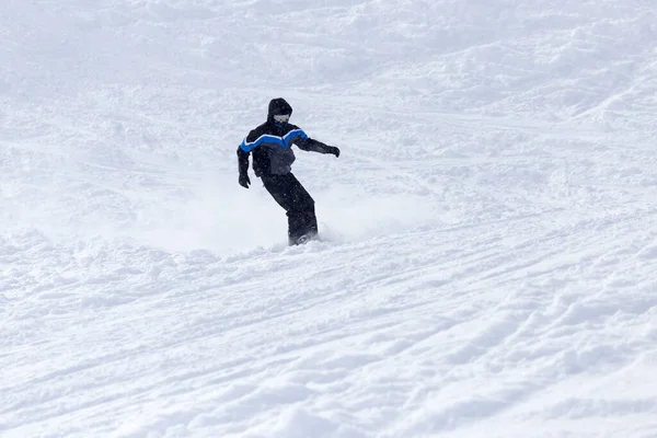 Snowboarder Snowboard Parque Naturaleza — Foto de Stock