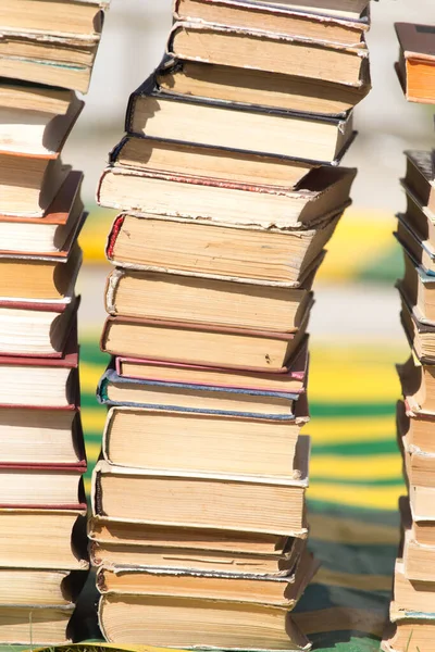 Pila Libros Antiguos Como Fondo — Foto de Stock