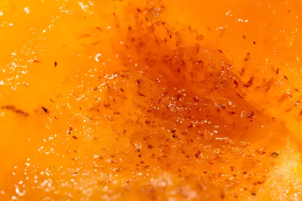 Pulp Rijpe Persimmons Als Achtergrond Macro — Stockfoto