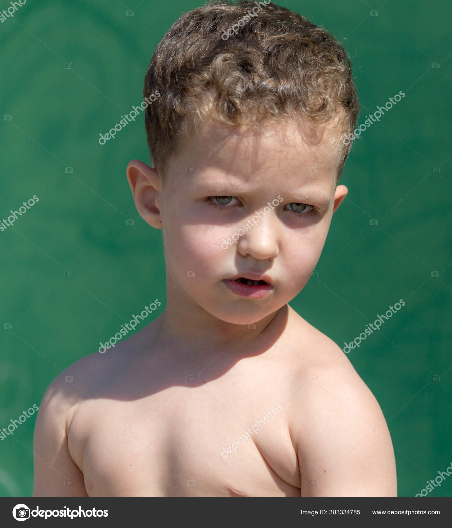 Portrait Boy Green Background Stock Photo by ©schankz 383334785