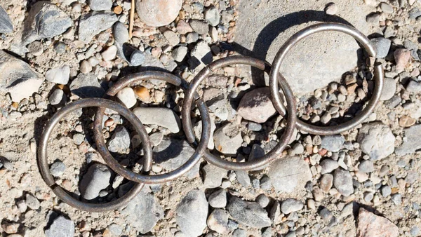 Rusty Chain Ground Park Nature — Stock Photo, Image