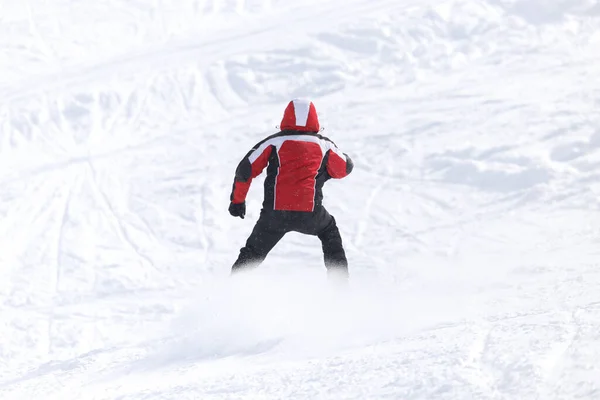 Persone Che Sciano Sulla Neve Inverno — Foto Stock