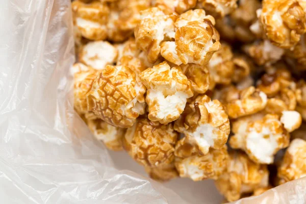 Popcorn Come Sfondo Macro Foto Studio — Foto Stock