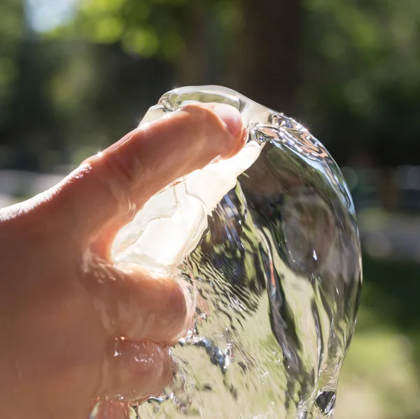 Water Uit Slang Buiten Het Park Natuur — Stockfoto