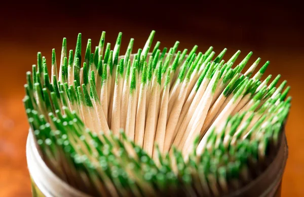 Palillos Dientes Como Fondo Macro Fotos Estudio — Foto de Stock