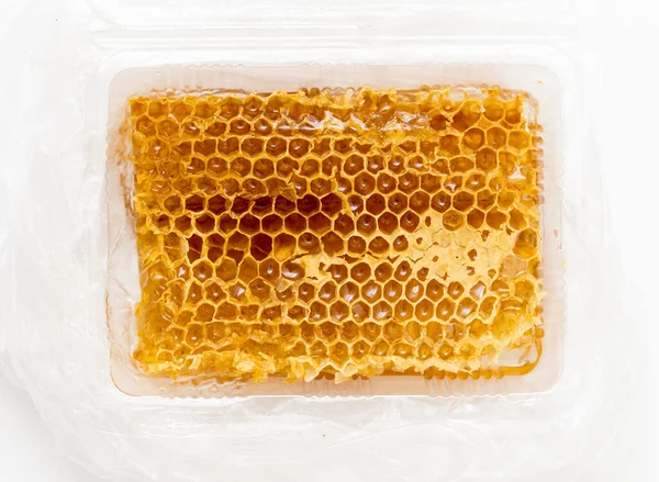 Fresh Honey Comb Macro Photos Studio — Stock Photo, Image