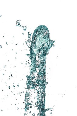 beyaz arkaplandaki su. Soyut bir dokunun fotoğrafı