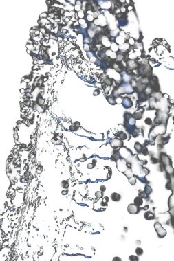 Soyut arkaplan. Beyaz arka planda su damlaları var. .