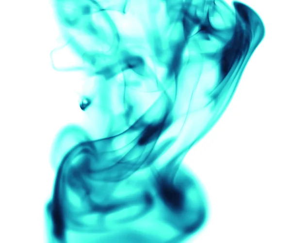 Humo Azul Sobre Fondo Blanco Foto Una Textura Abstracta —  Fotos de Stock