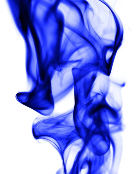 Fumo Blu Sfondo Bianco Foto Una Texture Astratta — Foto Stock